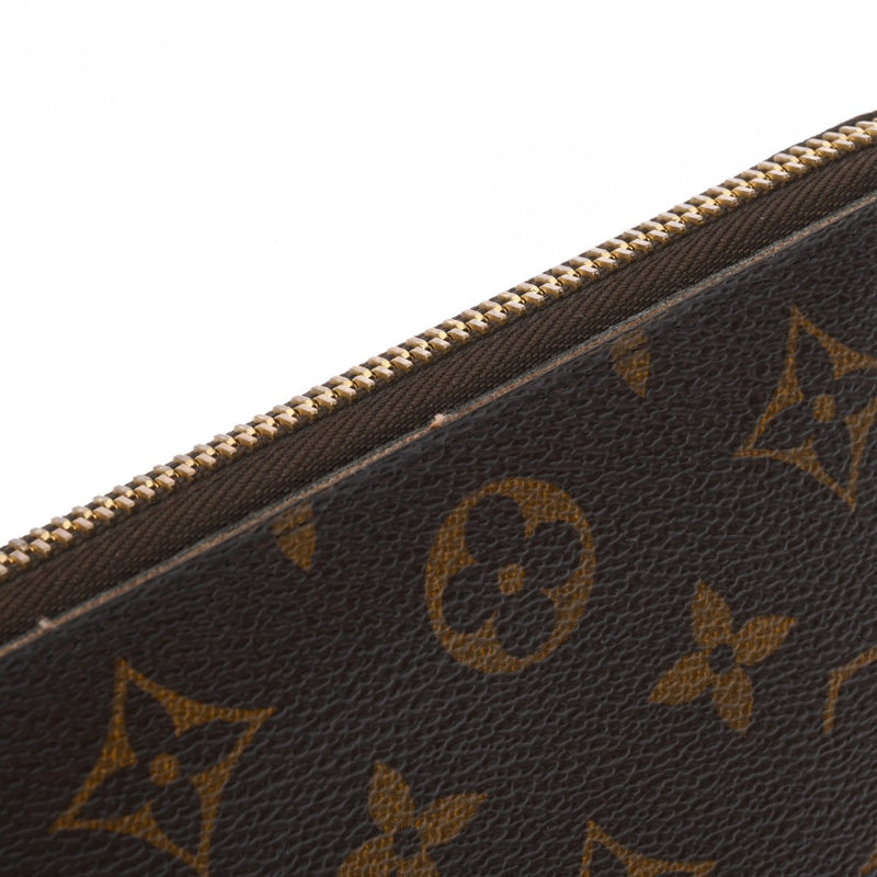 LOUIS VUITTON ルイヴィトン モノグラム ジッピーコンパクトウォレット ブラウン M61440 レディース モノグラムキャンバス 長財布 Bランク 中古 銀蔵