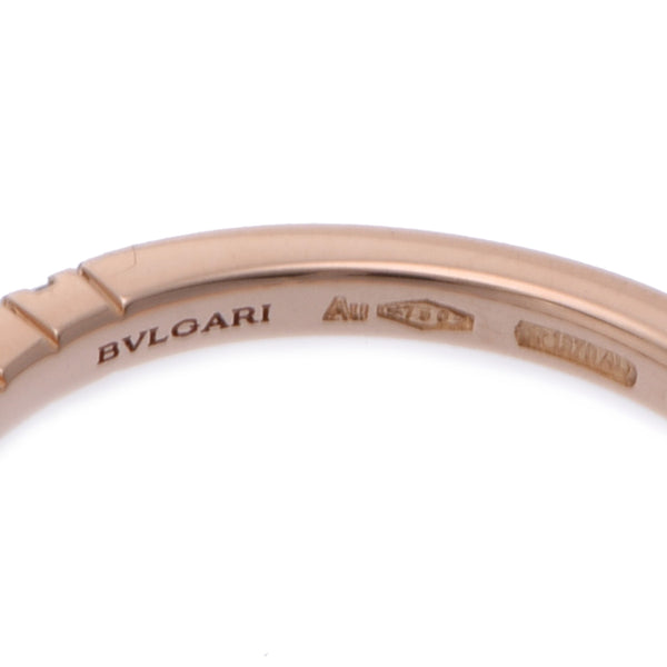 BVLGARI ブルガリ ドゥミトゥール ハーフエタニティ #49 9号 レディース K18ピンクゴールド リング・指輪 Aランク 中古 銀蔵