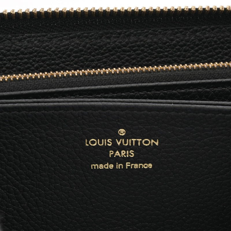 LOUIS VUITTON ルイヴィトン モノグラムアンプラント ジッピーウォレット ノワール M61864 レディース レザー 長財布 ABランク 中古 銀蔵