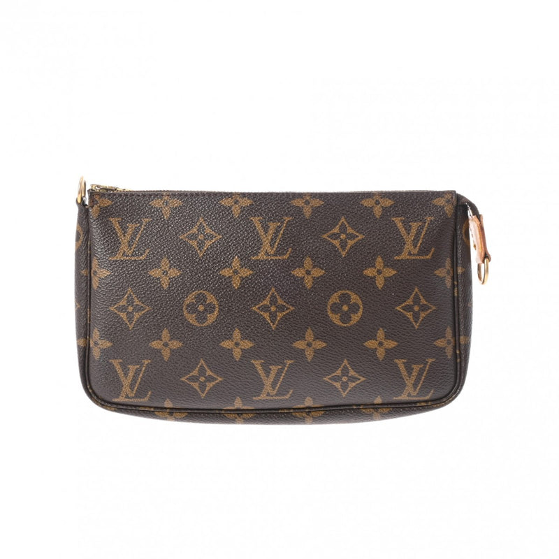 LOUIS VUITTON ルイヴィトン モノグラム ポシェット アクセソワール ブラウン M51980 レディース モノグラムキャンバス アクセサリーポーチ Bランク 中古 銀蔵