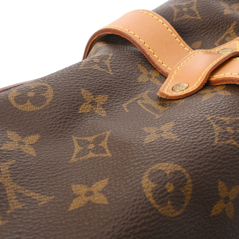 LOUIS VUITTON ルイヴィトン モノグラム ソミュール 35 ブラウン M42254 レディース モノグラムキャンバス ショルダーバッグ Bランク 中古 銀蔵