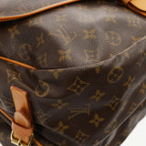 LOUIS VUITTON ルイヴィトン モノグラム ソミュール 35 ブラウン M42254 レディース モノグラムキャンバス ショルダーバッグ Bランク 中古 銀蔵