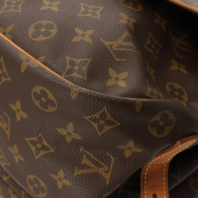 LOUIS VUITTON ルイヴィトン モノグラム ソミュール 35 ブラウン M42254 レディース モノグラムキャンバス ショルダーバッグ Bランク 中古 銀蔵