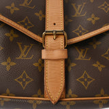 LOUIS VUITTON ルイヴィトン モノグラム ソミュール 35 ブラウン M42254 レディース モノグラムキャンバス ショルダーバッグ Bランク 中古 銀蔵