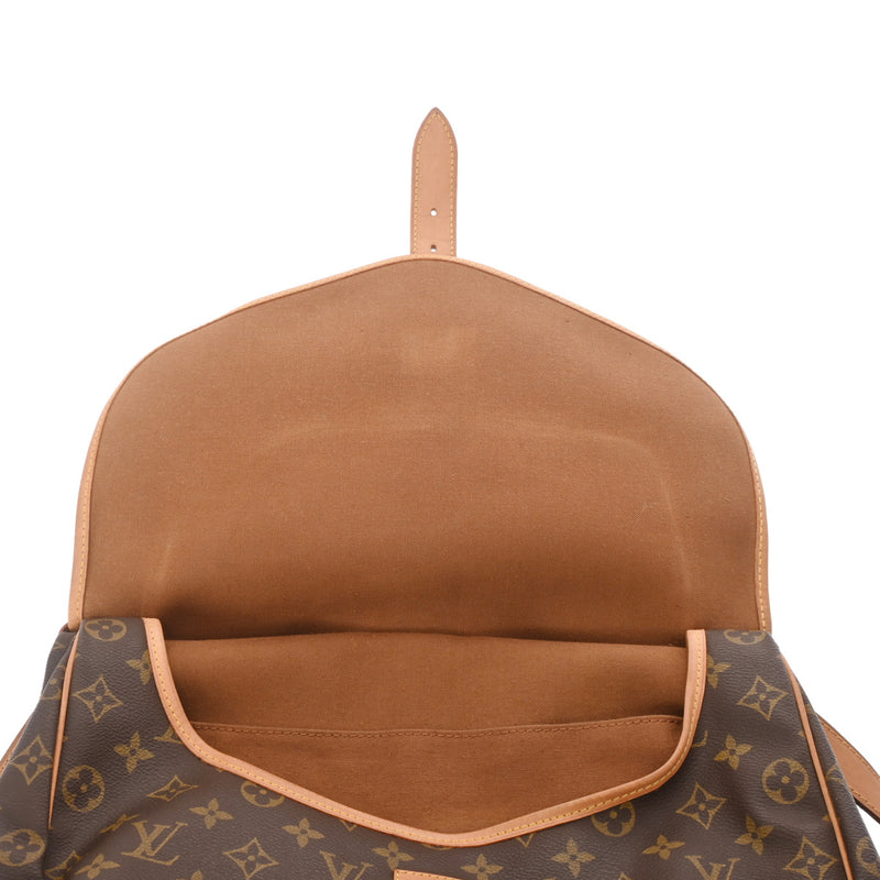 LOUIS VUITTON ルイヴィトン モノグラム ソミュール 35 ブラウン M42254 レディース モノグラムキャンバス ショルダーバッグ Bランク 中古 銀蔵