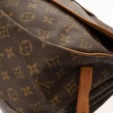 LOUIS VUITTON ルイヴィトン モノグラム ソミュール 35 ブラウン M42254 レディース モノグラムキャンバス ショルダーバッグ Bランク 中古 銀蔵