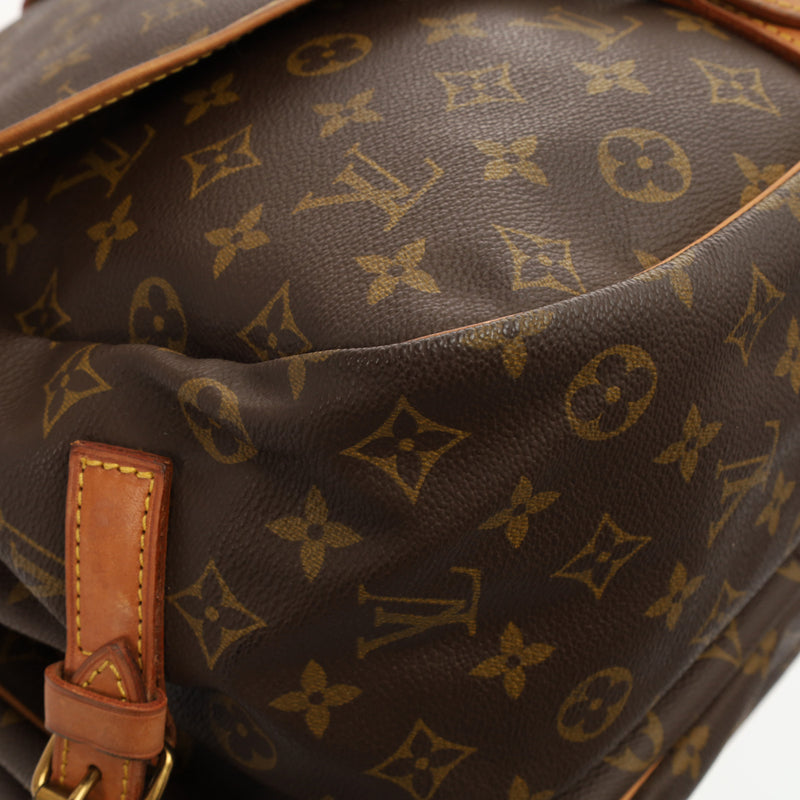 LOUIS VUITTON ルイヴィトン モノグラム ソミュール 35 ブラウン M42254 レディース モノグラムキャンバス ショルダーバッグ Bランク 中古 銀蔵