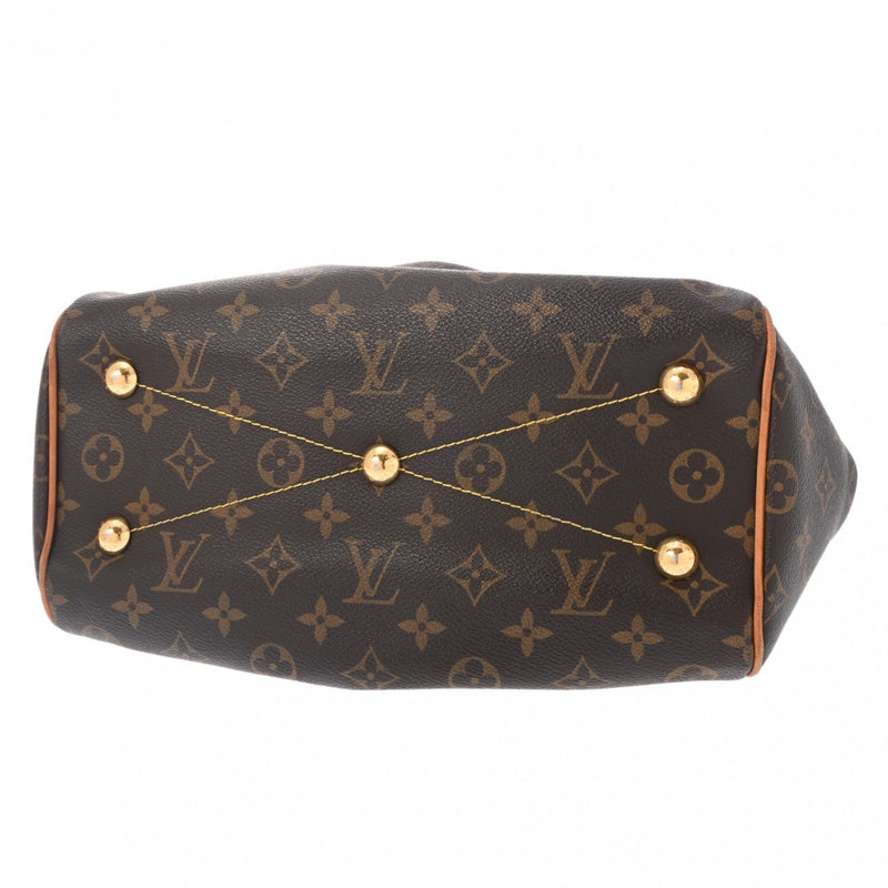 LOUIS VUITTON ルイヴィトン モノグラム ティヴォリ PM ブラウン M40143 レディース モノグラムキャンバス ハンドバッグ Bランク 中古 銀蔵