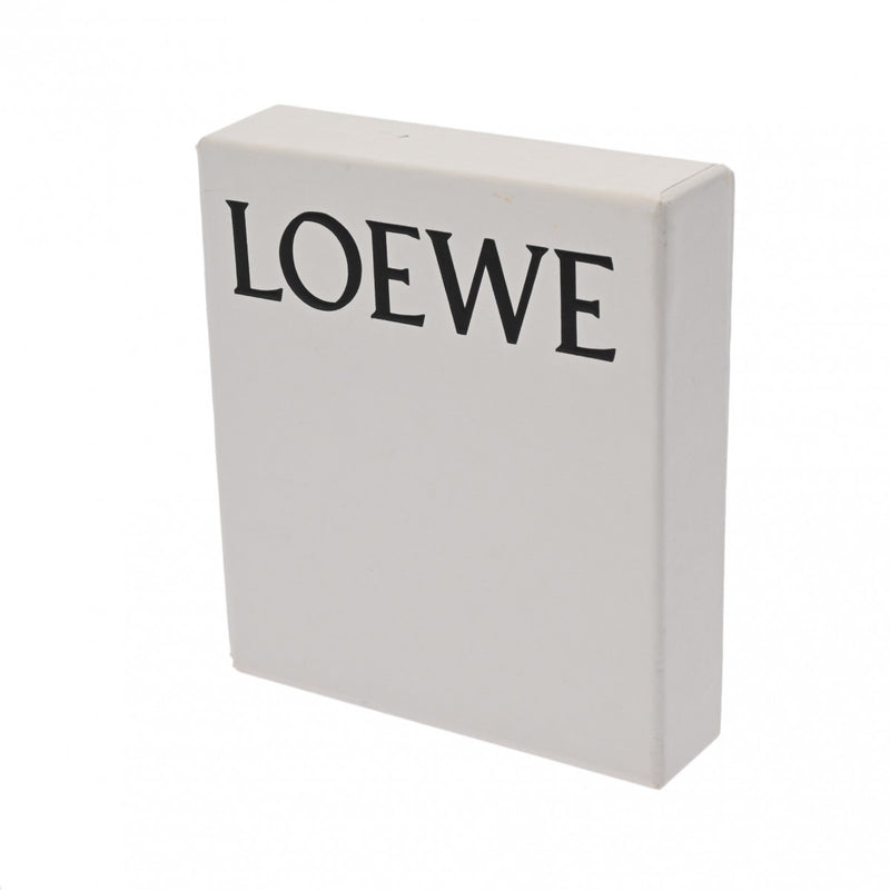 LOEWE ロエベ ブルー シルバー金具 レディース レザー型押し 二つ折り財布 ABランク 中古 銀蔵