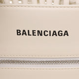 BALENCIAGA バレンシアガ ビストロ XS 2WAY ホワイト レディース エナメル ハンドバッグ Aランク 中古 銀蔵