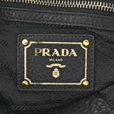 PRADA プラダ セミショルダー ブラック BR4892 レディース レザー型押し ショルダーバッグ Bランク 中古 銀蔵