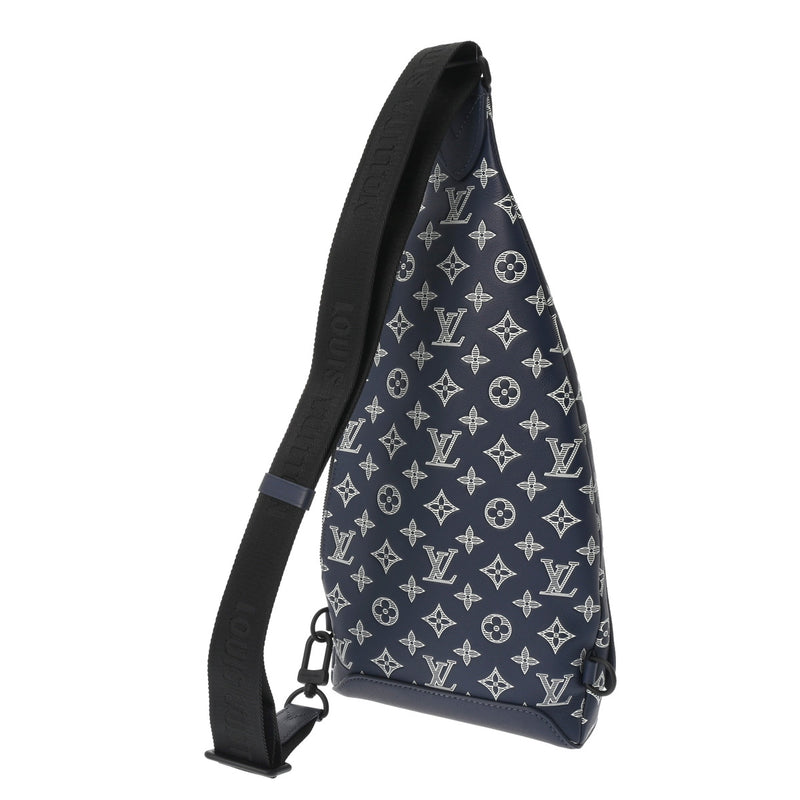 LOUIS VUITTON ルイヴィトン モノグラムシャドウ デュオス スリングバッグ ボディバッグ ネイビー M24751 メンズ レザー ショルダーバッグ 新品 銀蔵