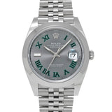 ロレックス デイトジャスト 41 126300 8桁ランダム番 ストレートローマ メンズ 腕時計 自動巻き 銀蔵