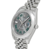 ロレックス デイトジャスト 41 126300 8桁ランダム番 ストレートローマ メンズ 腕時計 自動巻き 銀蔵