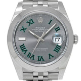 ロレックス デイトジャスト 41 126300 8桁ランダム番 ストレートローマ メンズ 腕時計 自動巻き 銀蔵
