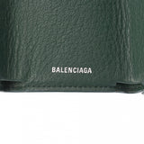 BALENCIAGA バレンシアガ ペーパー ミニ ウォレット グリーン ユニセックス レザー 三つ折り財布 ABランク 中古 銀蔵