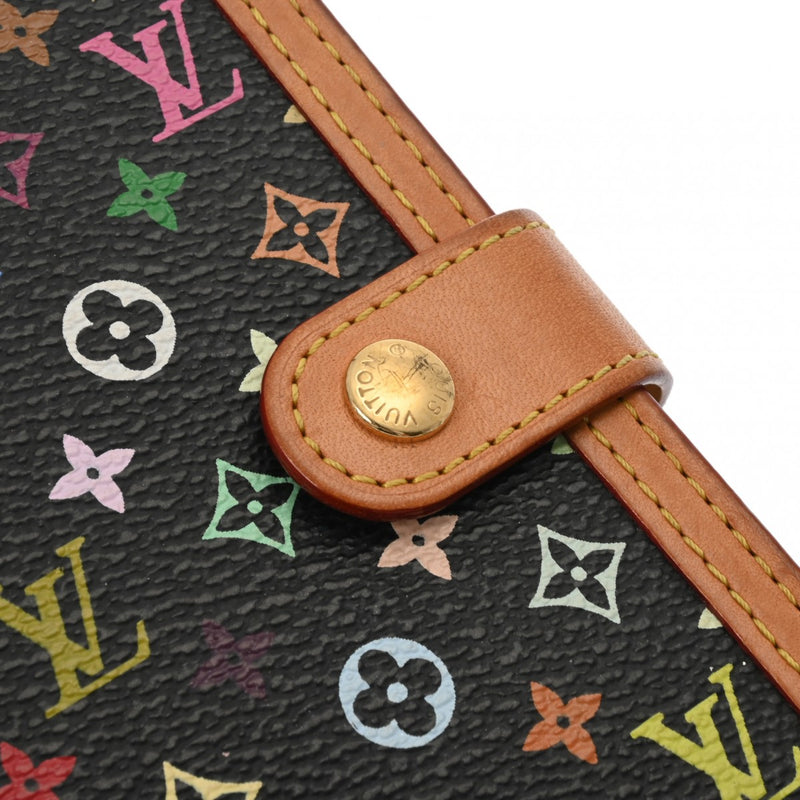 LOUIS VUITTON ルイヴィトン モノグラム マルチカラー アジェンダ PM ブラック R20895 ユニセックス レザー 手帳カバー Bランク 中古 銀蔵