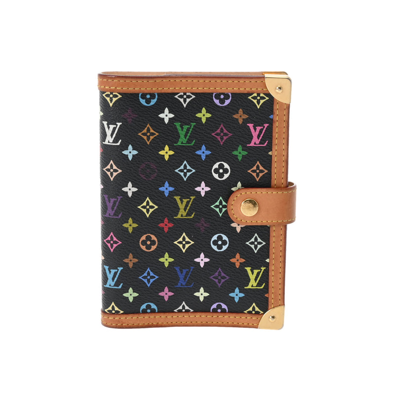 LOUIS VUITTON ルイヴィトン モノグラム マルチカラー アジェンダ PM ブラック R20895 ユニセックス レザー 手帳カバー Bランク 中古 銀蔵