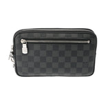 LOUIS VUITTON ルイヴィトン ダミエグラフィット アルファクラッチ ブラック/グレー N60182 メンズ ダミエグラフィットキャンバス クラッチバッグ Bランク 中古 銀蔵