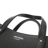 JIMMY CHOO ジミーチュウ ペガシ スタースタッズ 2WAYトート ブラック レディース レザー ハンドバッグ Aランク 中古 銀蔵