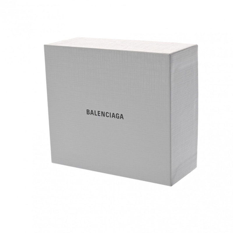 BALENCIAGA バレンシアガ ペーパー ミニ ウォレット 青 ユニセックス カーフ 三つ折り財布 Bランク 中古 銀蔵