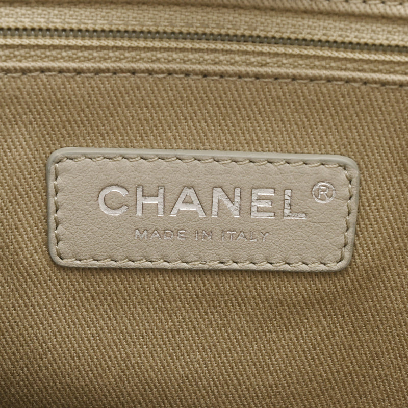 CHANEL シャネル ドーヴィル MM ベージュ レディース キャンバス トートバッグ 未使用 銀蔵