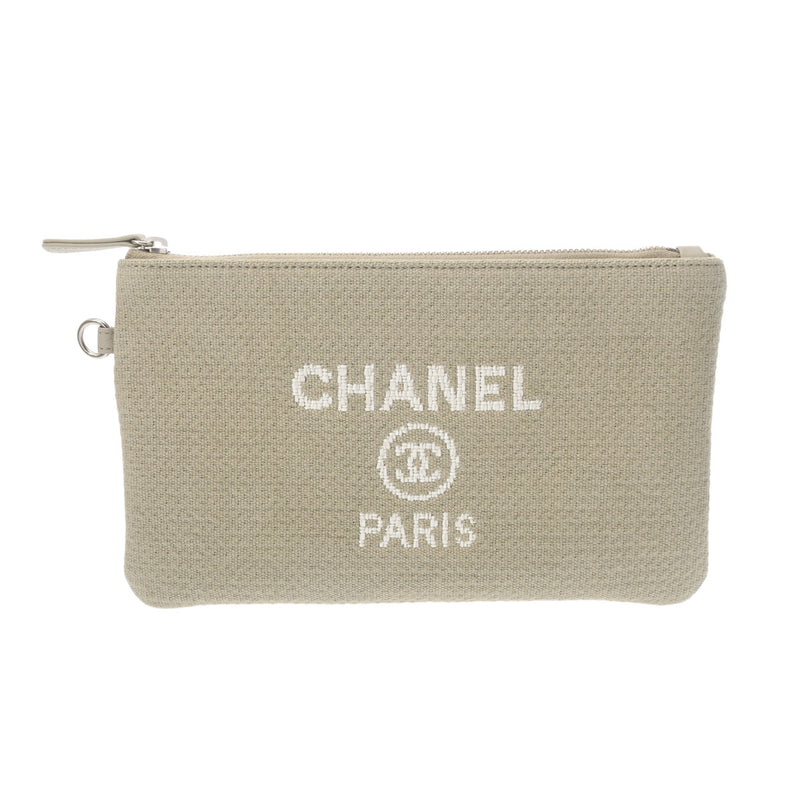 CHANEL シャネル ドーヴィル MM ベージュ レディース キャンバス トートバッグ 未使用 銀蔵