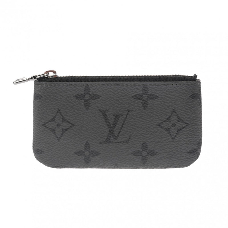 LOUIS VUITTON ルイヴィトン モノグラムリバース ポシェットクレ ブラック M80905 メンズ モノグラムキャンバス コインケース ABランク 中古 銀蔵