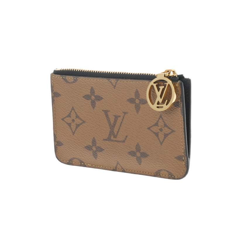 LOUIS VUITTON ルイヴィトン モノグラムリバース ポルトカルトロミー ブラウン M81912 レディース モノグラムリバースキャンバス カードケース ABランク 中古 銀蔵