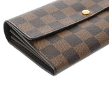 LOUIS VUITTON ルイヴィトン ダミエ ポルトフォイユ サラ 旧型 ブラウン N61734 レディース ダミエキャンバス 長財布 Bランク 中古 銀蔵