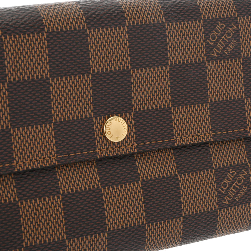 LOUIS VUITTON ルイヴィトン ダミエ ポルトフォイユ サラ 旧型 ブラウン N61734 レディース ダミエキャンバス 長財布 Bランク 中古 銀蔵