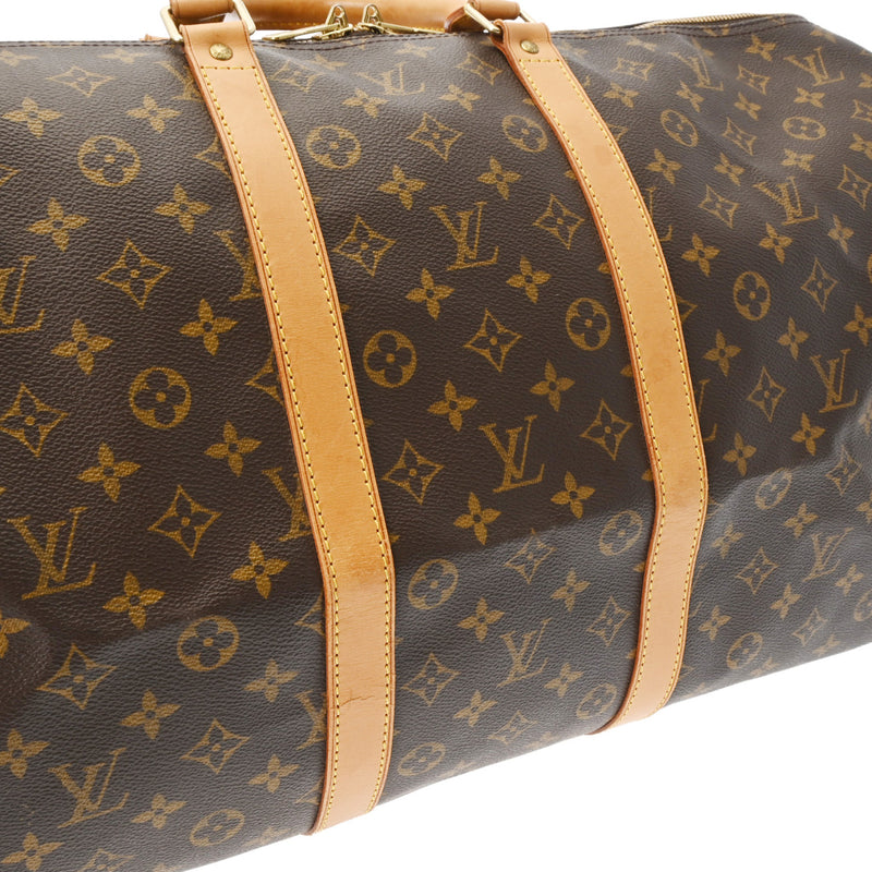 LOUIS VUITTON ルイヴィトン モノグラム キーポル 55 ブラウン M41424 ユニセックス モノグラムキャンバス ボストンバッグ Bランク 中古 銀蔵