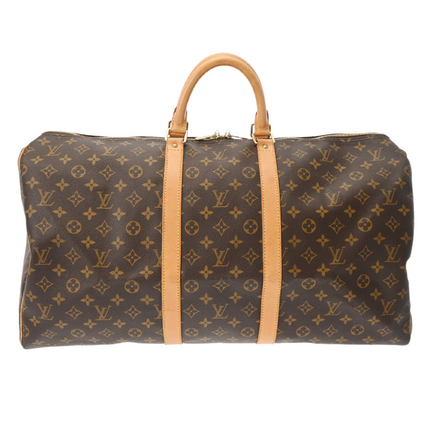 LOUIS VUITTON ルイヴィトン モノグラム キーポル 55 ブラウン M41424 ユニセックス モノグラムキャンバス ボストンバッグ Bランク 中古 銀蔵