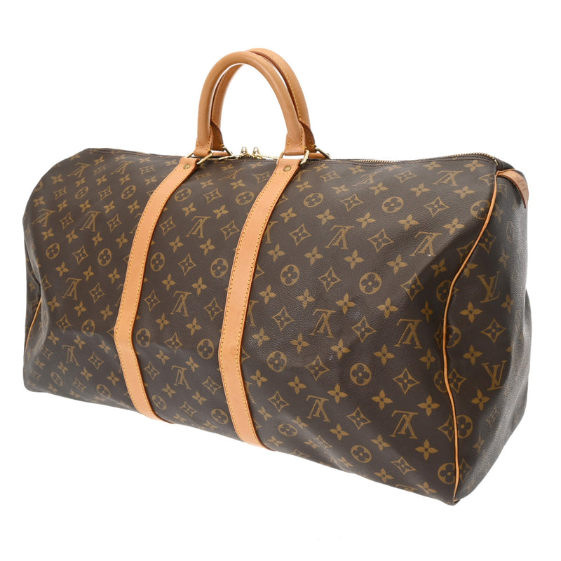 LOUIS VUITTON ルイヴィトン モノグラム キーポル 55 ブラウン M41424 ユニセックス モノグラムキャンバス ボストンバッグ Bランク 中古 銀蔵