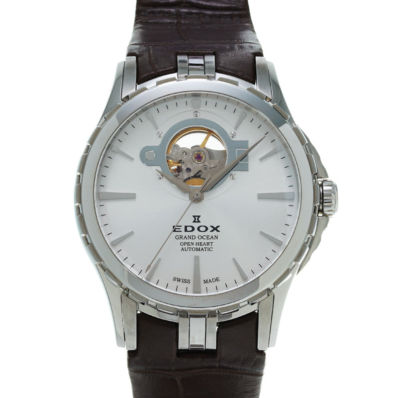 エドックス グランドオーシャン オープンハート 85008 シルバー メンズ 腕時計 自動巻き 銀蔵