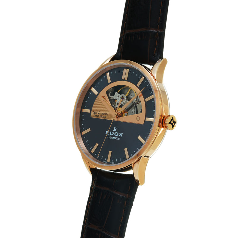 エドックス レべモン 85014 ブラック メンズ 腕時計 自動巻き 銀蔵