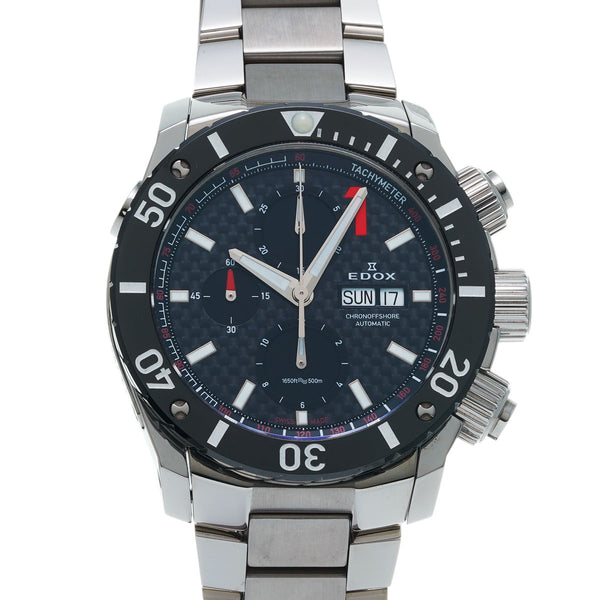 エドックス クラス1 クロノオフショア 01115 ブラック メンズ 腕時計 自動巻き 銀蔵