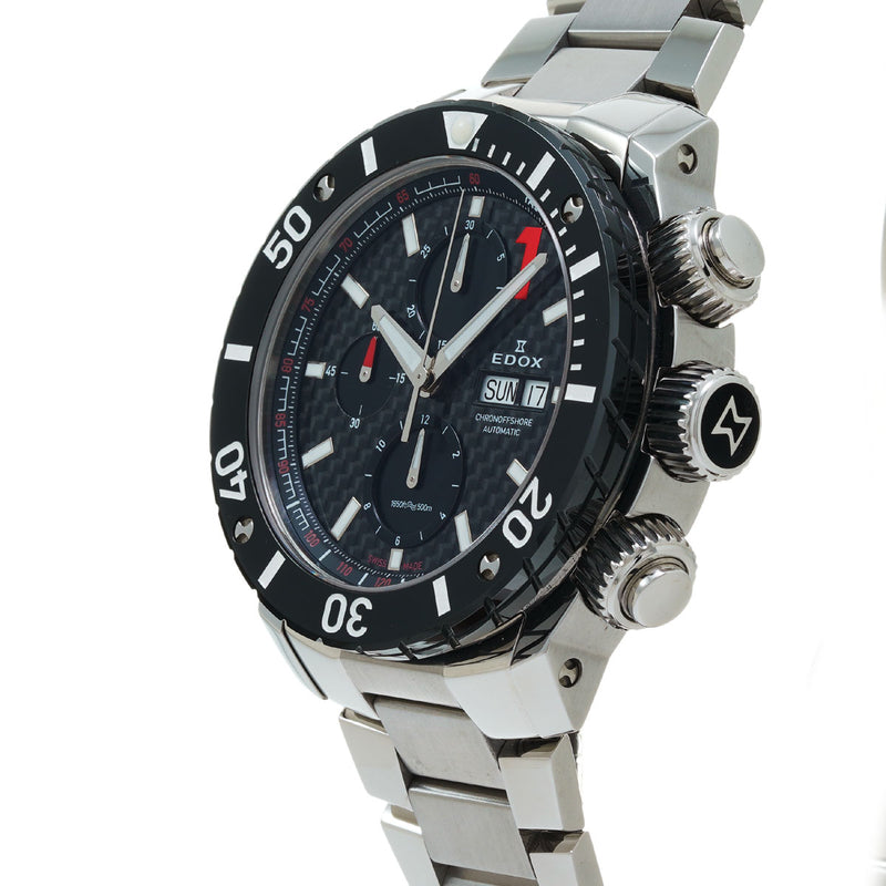 エドックス クラス1 クロノオフショア 01115 ブラック メンズ 腕時計 自動巻き 銀蔵