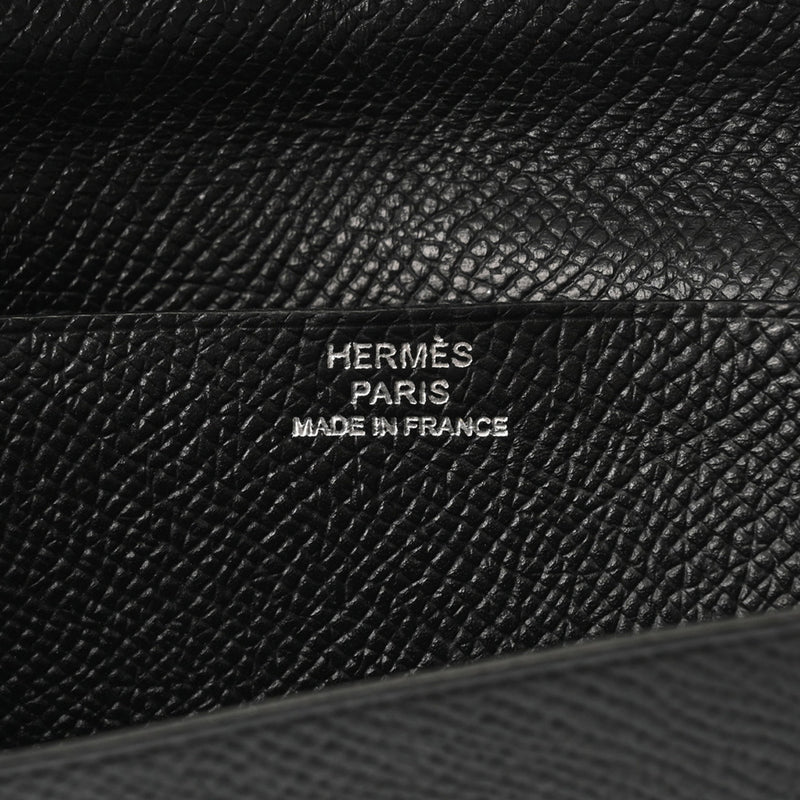 HERMES エルメス オオサカ ブラック □Q刻印(2013年頃) レディース エプソン 長財布 Bランク 中古 銀蔵