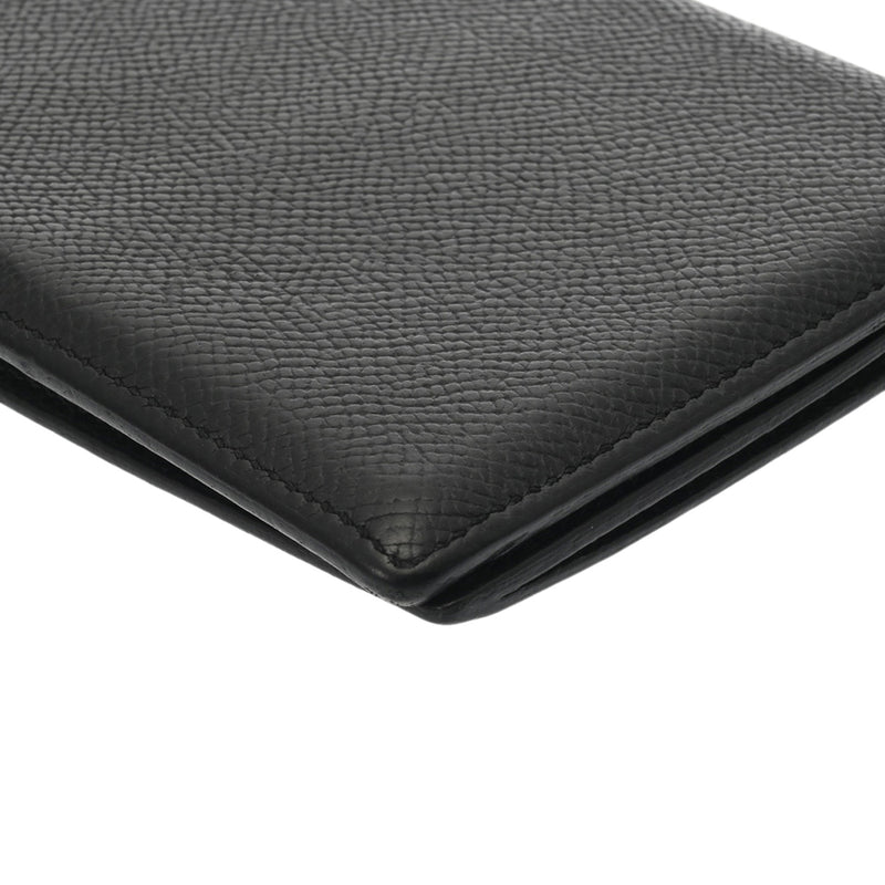 HERMES エルメス オオサカ ブラック □Q刻印(2013年頃) レディース エプソン 長財布 Bランク 中古 銀蔵