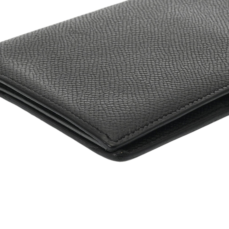 HERMES エルメス オオサカ ブラック □Q刻印(2013年頃) レディース エプソン 長財布 Bランク 中古 銀蔵