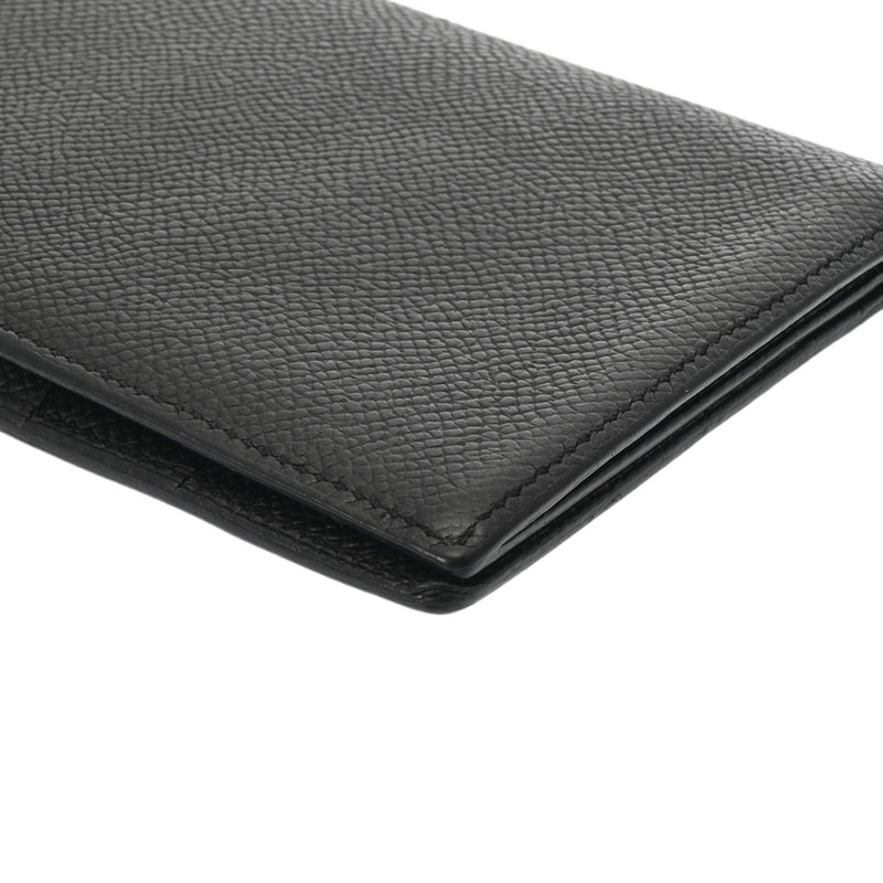 HERMES エルメス オオサカ ブラック □Q刻印(2013年頃) レディース エプソン 長財布 Bランク 中古 銀蔵