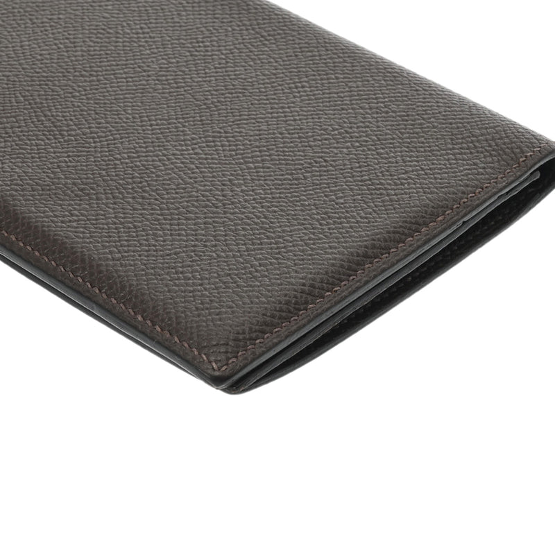HERMES エルメス オオサカ ブラウン D刻印(2019年頃) レディース エプソン 長財布 Bランク 中古 銀蔵