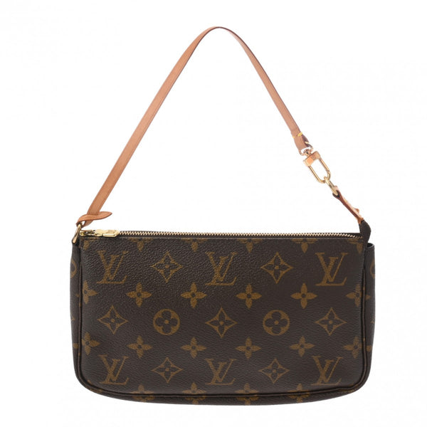 LOUIS VUITTON ルイヴィトン モノグラム ポシェット アクセソワール ブラウン M51980 レディース モノグラムキャンバス アクセサリーポーチ Bランク 中古 銀蔵