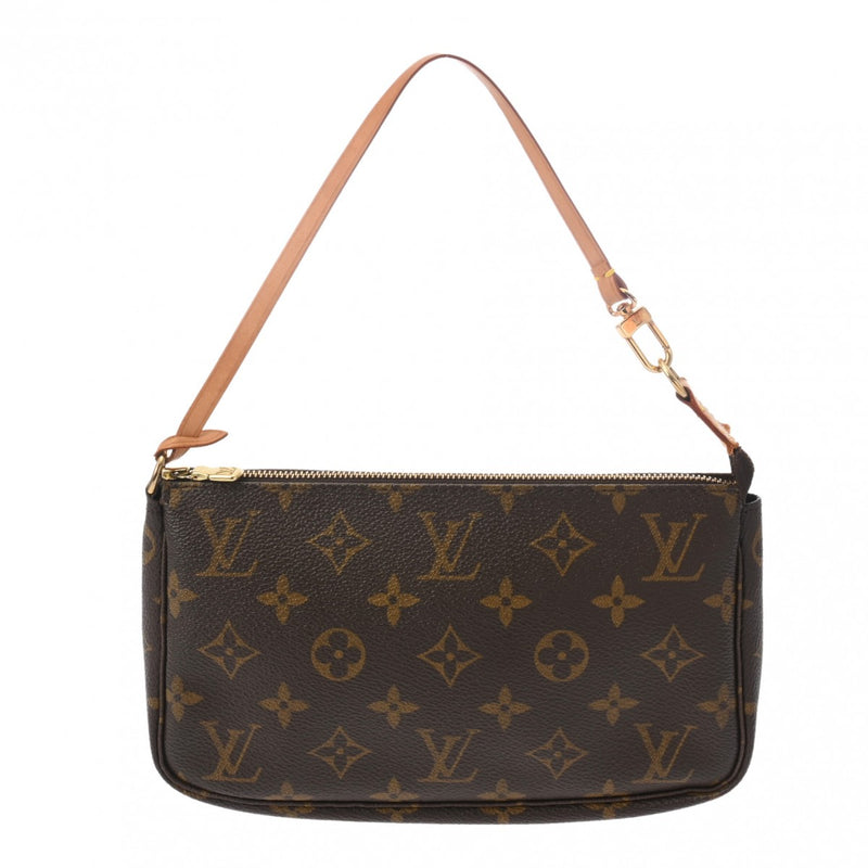 LOUIS VUITTON ルイヴィトン モノグラム ポシェット アクセソワール ブラウン M51980 レディース モノグラムキャンバス アクセサリーポーチ Bランク 中古 銀蔵