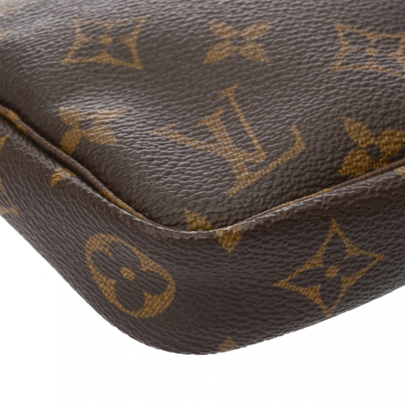 LOUIS VUITTON ルイヴィトン モノグラム ポシェット アクセソワール ブラウン M51980 レディース モノグラムキャンバス アクセサリーポーチ Bランク 中古 銀蔵