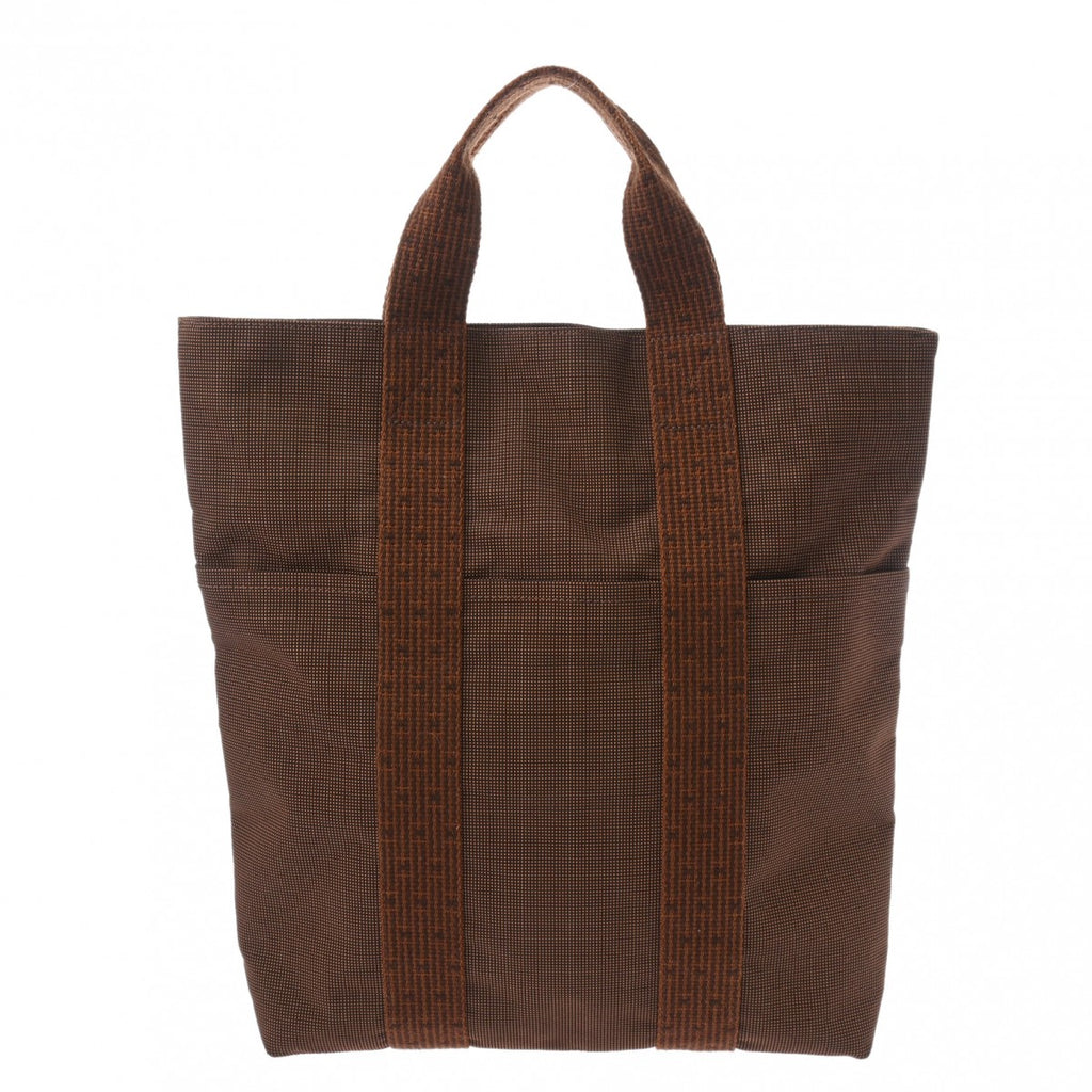 エルメス HERMES エールライン カバス トートバッグ エルメス エールライン カバス ブラウン レディース キャンバス トート