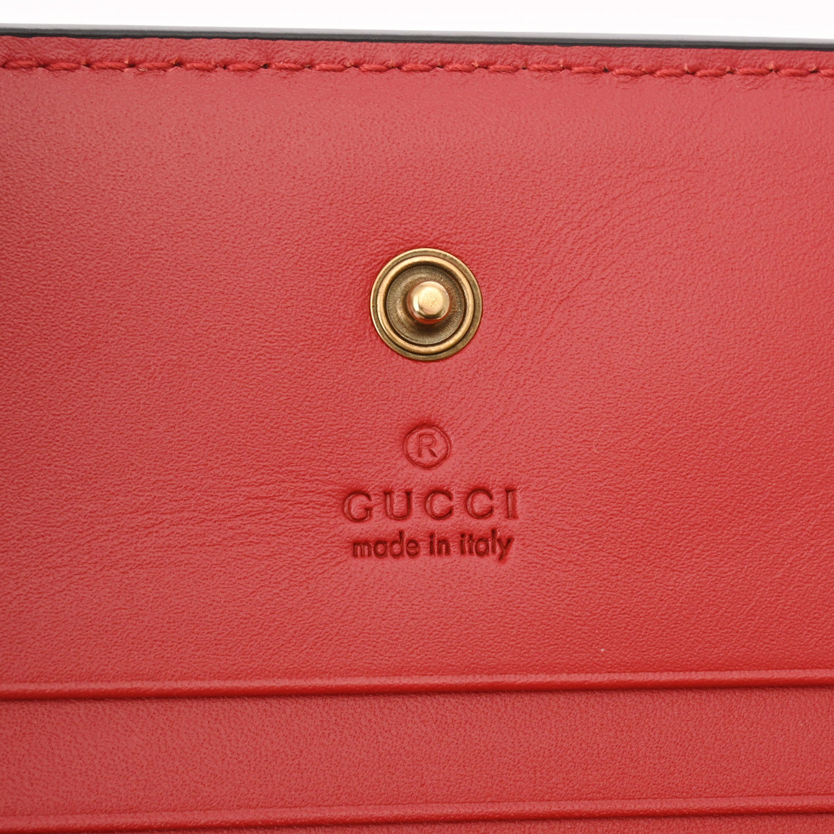 GUCCI 二つ折り財布 マーモント チェリー GGスプリーム　ベージュ　レッド GUCCI 二つ折り財布 マーモント チェリー GGスプリーム ベージュ