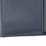 CHRISTIAN DIOR クリスチャンディオール レディディオール グレー レディース エナメル 三つ折り財布 ABランク 中古 銀蔵