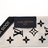 LOUIS VUITTON ルイヴィトン バンドー BB レッツゴー ブラック/ホワイト M76442 レディース シルク100％ スカーフ Aランク 中古 銀蔵